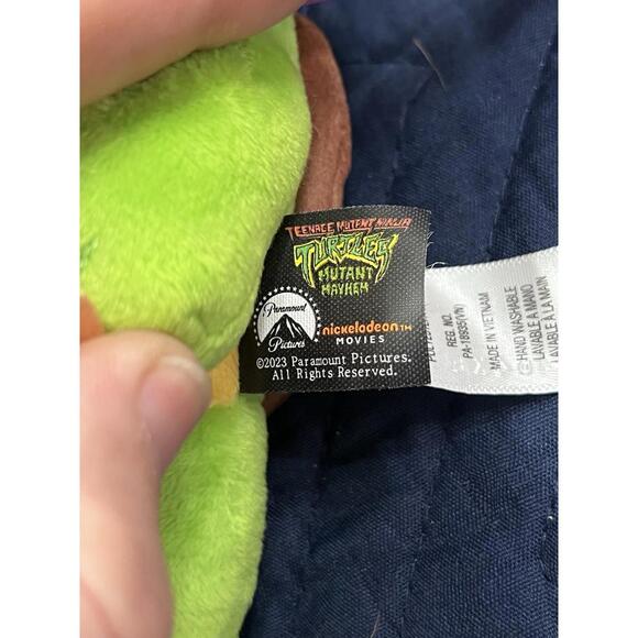 Nickelodeon TMNT Mutant Mayhem Turtle Tot Leonardo Plush 7” Mattel 2023 NWT - Picture 7 of 8
